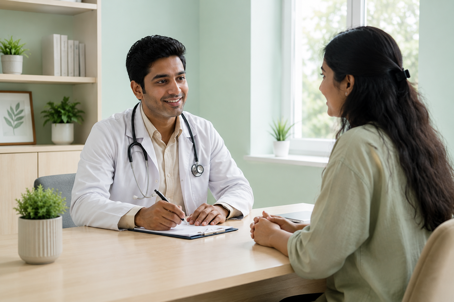Doctor consulting a patient